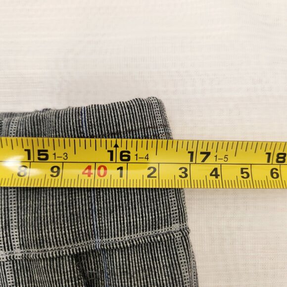 Sharis Place Pants Womens Size Italy 48 Gray Black White Plaid Cuffed Pockets - Picture 14 of 16